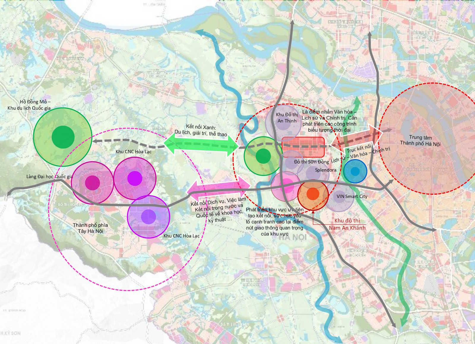 Hành lang phát triển phía Tây Hà Nội và vị trí khu đô thị Nam An Khánh