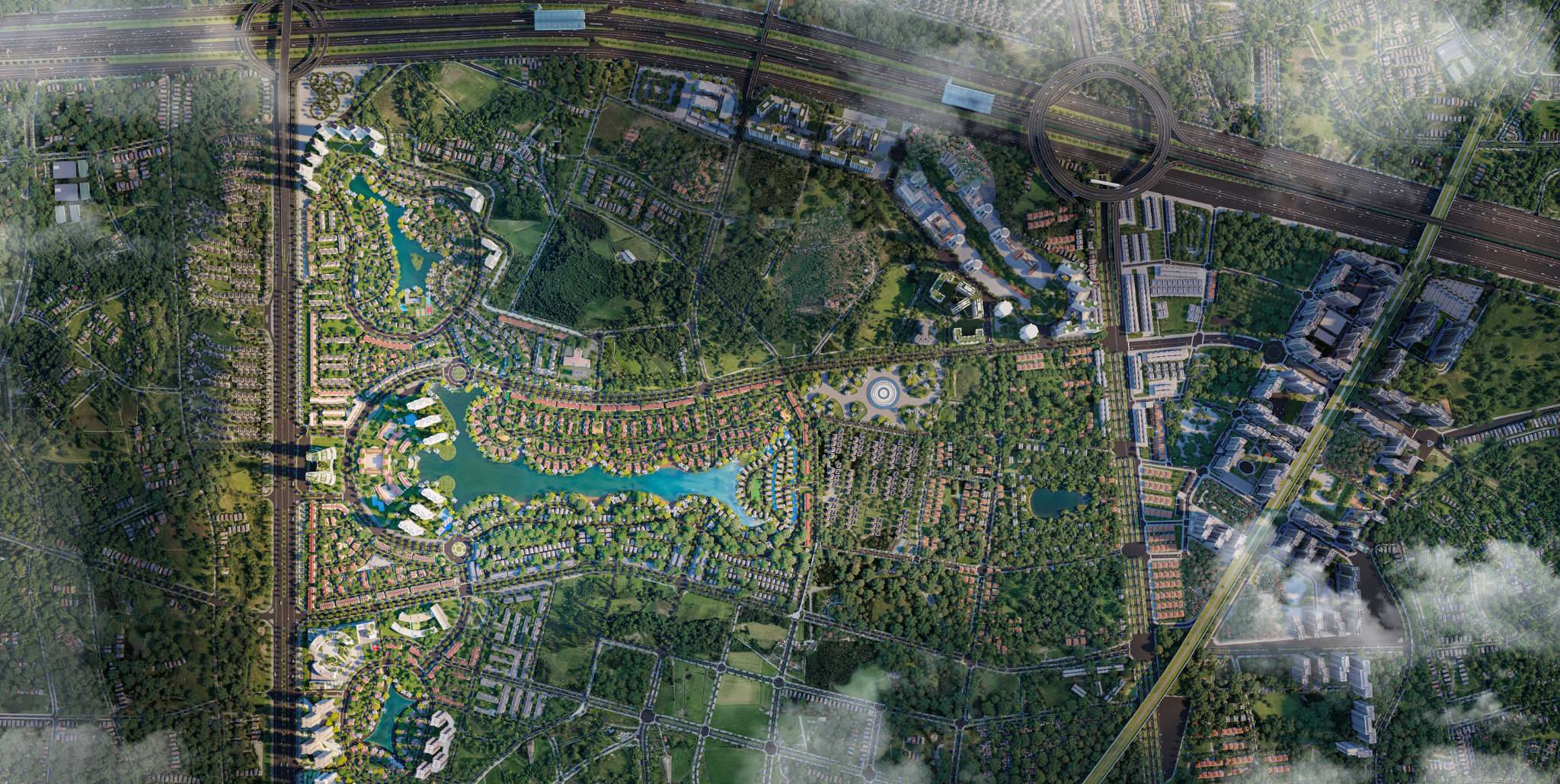 Góc nhìn toàn cảnh của Vitsta Nam An Khánh từ trên cao